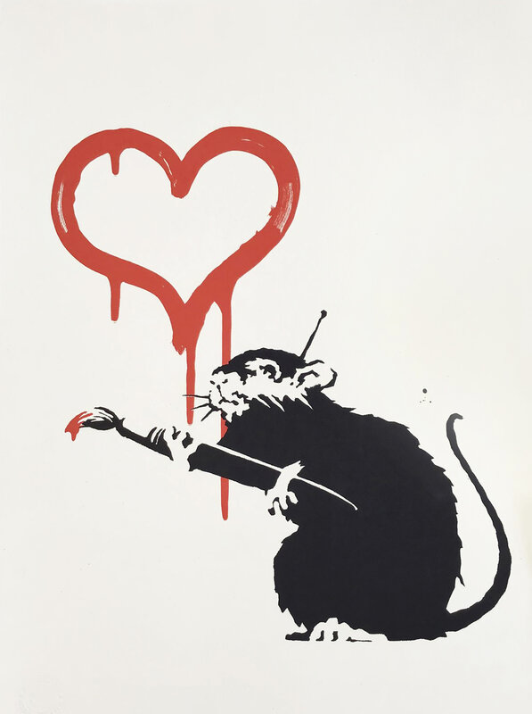 Banksy, ‘Love Rat’, 2004, Print, Screen print in colours on wove paper, Tate Ward Auctions