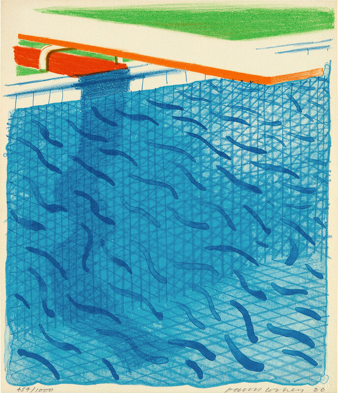 David Hockney, ‘Paper Pools (T. 269, M.C.A.T. 234)’, 1980, Print, Lithograph in colors, on Arches Cover paper, the full sheet., Phillips