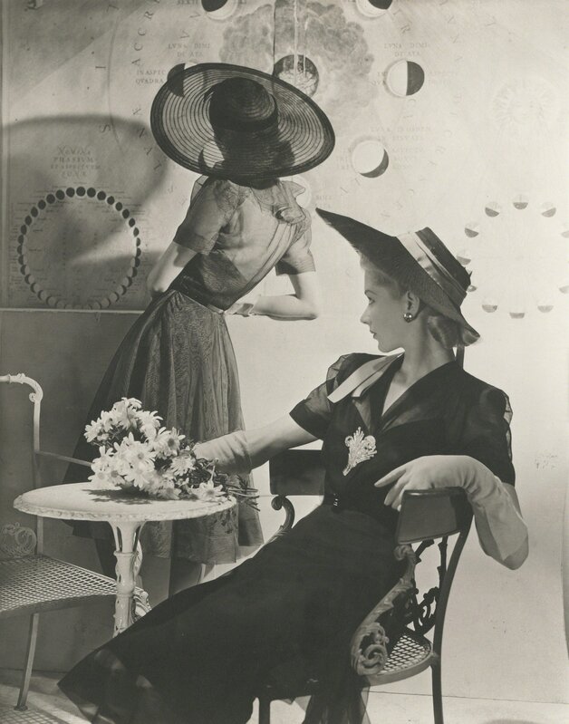 Horst P. Horst, ‘Summer Hats - Fonssagrives and Lane’, 1940, Photography, Platinum Palladium Print, Vogue Archives