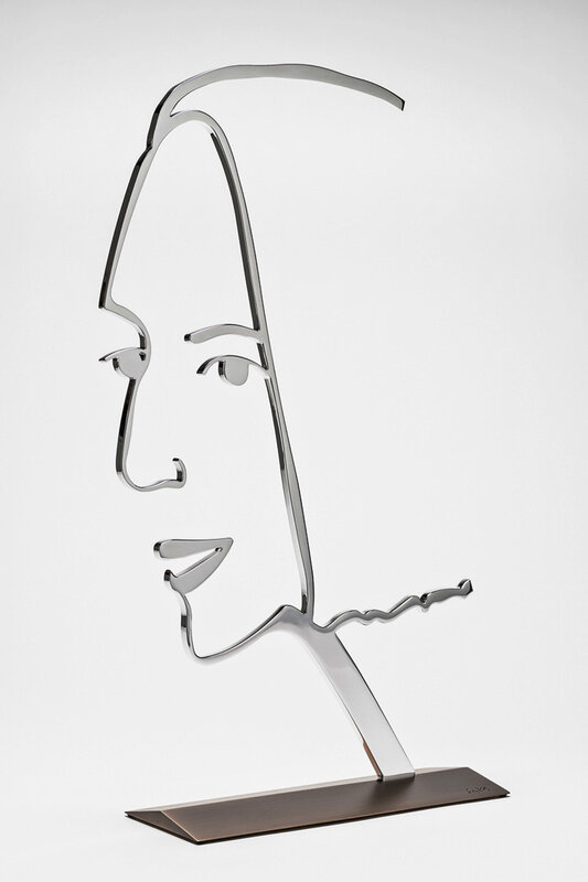 Alex Katz, ‘Ada Outline 2’, 2018, Sculpture, Polished aluminum mounted to a bronze base. Signed., Meyerovich Gallery