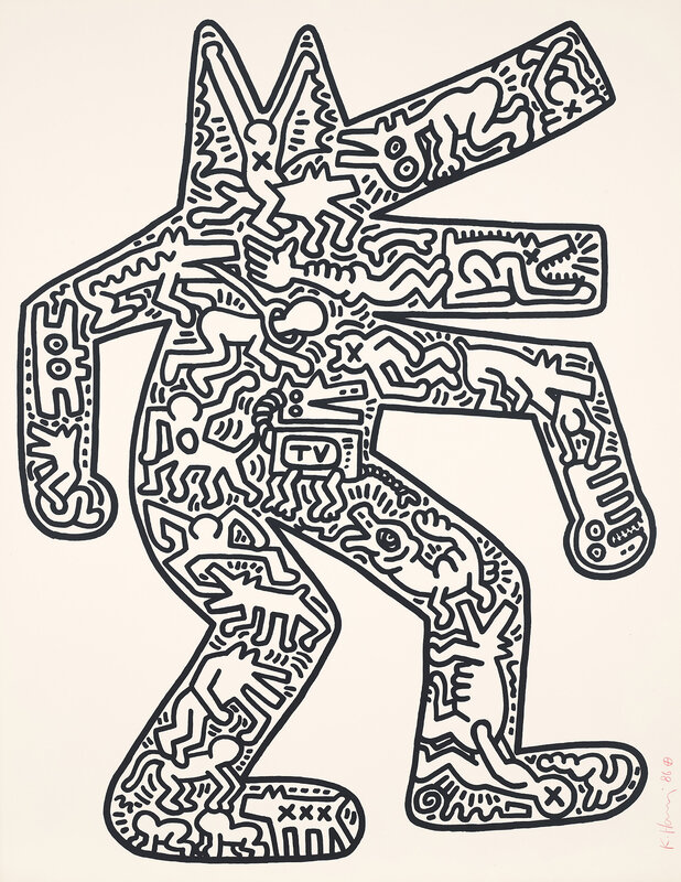 Keith Haring, ‘Dog (L. 48-49)’, 1986-87, Print, Lithograph, on BFK Rives paper, with full margins., Phillips