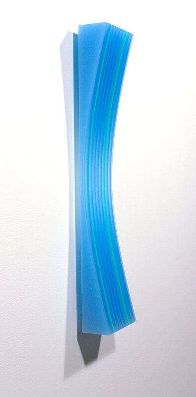 Eric Zammitt, ‘BLUEGREEN 2 AQUA Concave’, 2014, Sculpture, Laminated acrylic plastic, Bentley Gallery