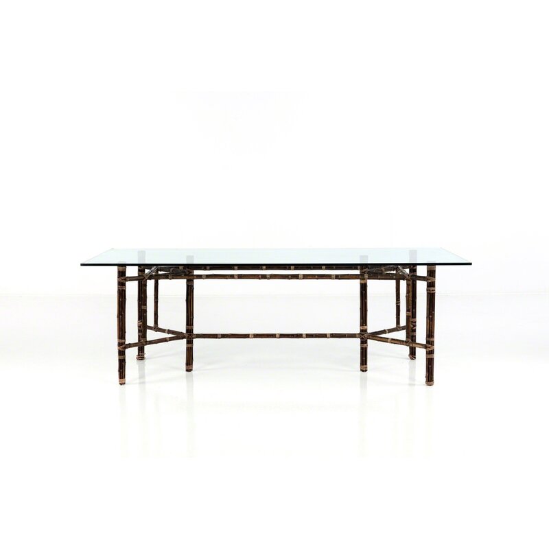 John McGuire, ‘Table’, around 1970, Design/Decorative Art, Verre, bambou, rotin et métal, PIASA