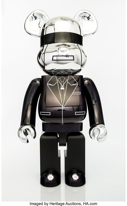 BE@RBRICK, ‘Daft Punk 1000% (Silver)’, 2018, Sculpture, Painted cast resin, Heritage Auctions