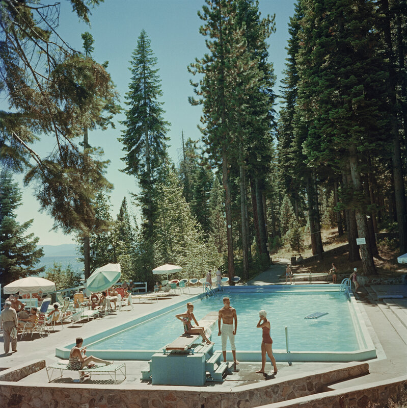 Slim Aarons, ‘Pool At Lake Tahoe’, 1959, Photography, Giclee, IFAC Arts