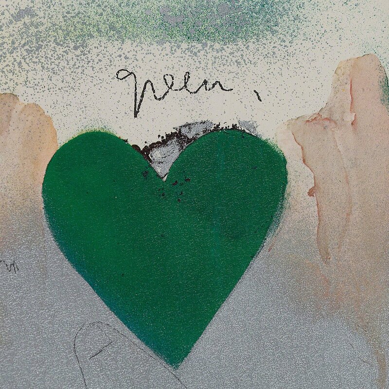 Jim Dine, ‘8 hearts / look’, 1970, Print, Off-set Lithograph with metallic paper collage overlay, Caviar20