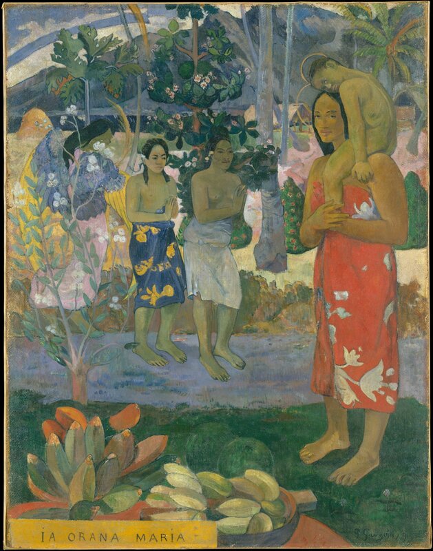Paul Gauguin, ‘Ia Orana Maria (Hail Mary)’, 1891, Painting, Oil on canvas, The Metropolitan Museum of Art