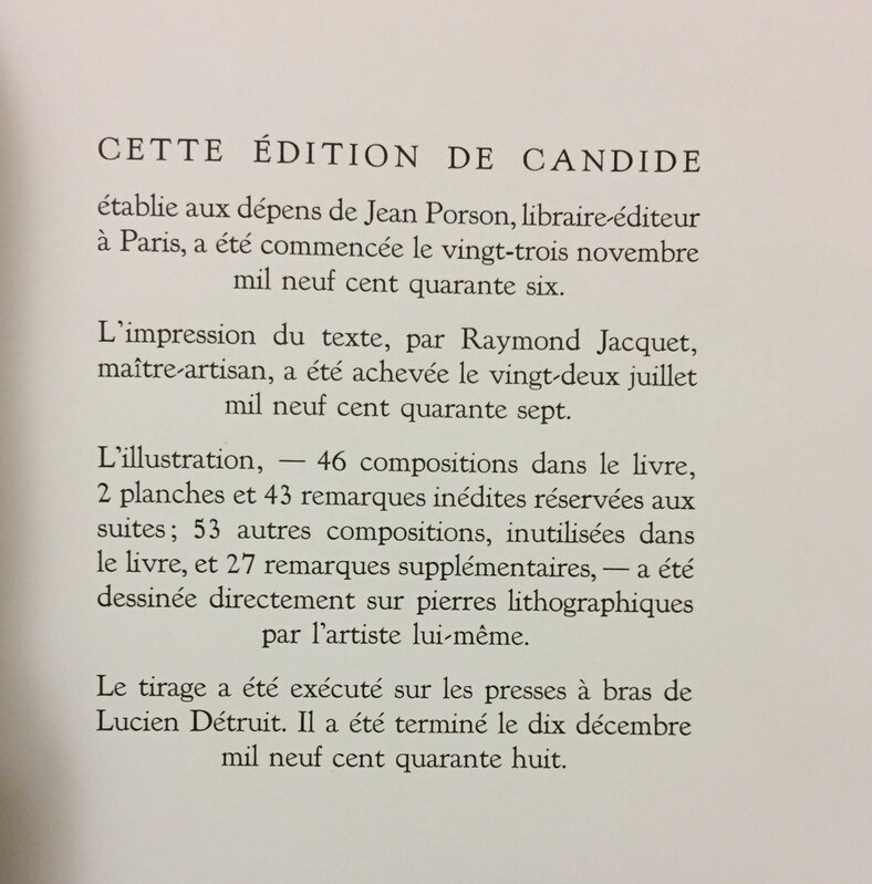 Antoni Clavé, ‘Candide ou l'Optimisme’, 1948, Books and Portfolios, Lithograph on paper, Wallector