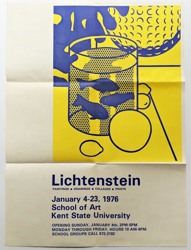 Roy Lichtenstein, ‘Paintings Drawings Collages Prints at Kent State University’, 1976, Print, Historic Offset Lithograph Poster, Alpha 137 Gallery