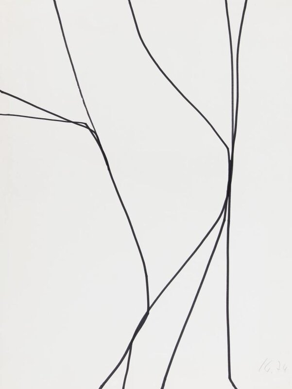 Norbert Kricke, ‘74/059’, 1974, Drawing, Collage or other Work on Paper, India ink on card, Van Ham