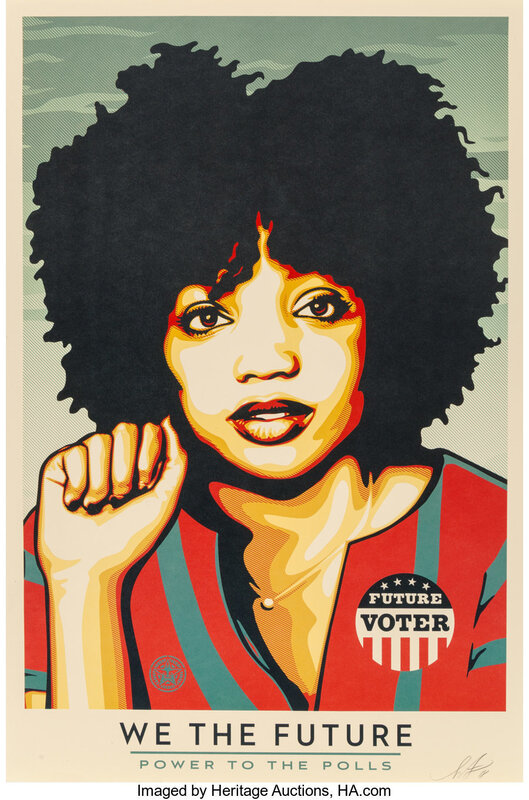 Shepard Fairey, ‘Power to the Polls, set of three’, 2018, Print, Screenhprint in colors on cream speckled paper, Heritage Auctions