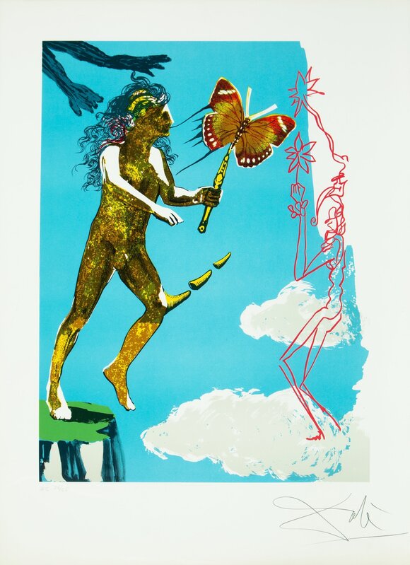 Salvador Dalí, ‘Release of the psychic spirit, from Magic Butterfly & the dream’, 1978, Print, Lithograph in color on Arches paper, Heritage Auctions