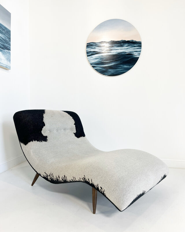 Adrian Pearsall, ‘Wave Chaise Lounge in Cashmere and Leather’, Mid 20th Century, Design/Decorative Art, Cashmere and Leather, Forsyth