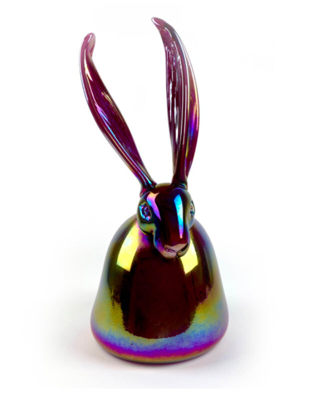 Hunt Slonem, ‘Ruby Gold Bunny’, 2020, Sculpture, Handblown glass sculpture, West Chelsea Contemporary