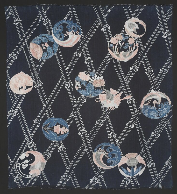 Unknown Artist, ‘Bedding Cover (futonji)’, 19th Century, Textile Arts, Cotton cloth (tsutsugaki), Seattle Art Museum