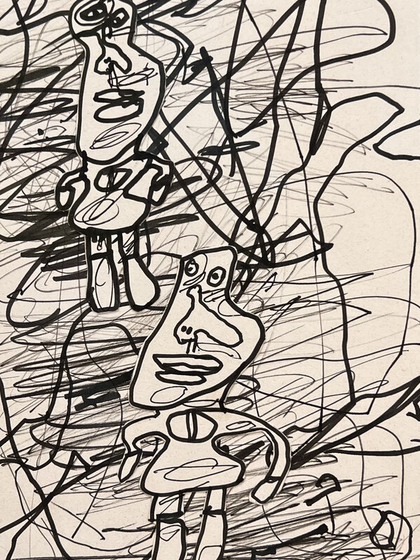 Jean Dubuffet, ‘Dessin Bonpiet Beau Neuille’, 1982, Drawing, Collage or other Work on Paper, Ink on paper with collage, Rosenfeld Gallery LLC