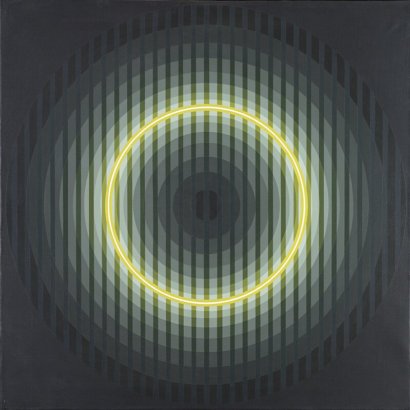 Horacio Garcia-Rossi, ‘Couleur lumière en cage’, 1993, Painting, Acrylic on canvas, Il Ponte