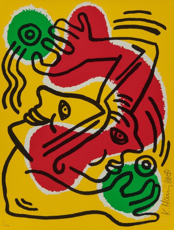 Keith Haring, ‘Untitled’, 1988, Print, Lithograph in colors on Arches paper, Heritage Auctions