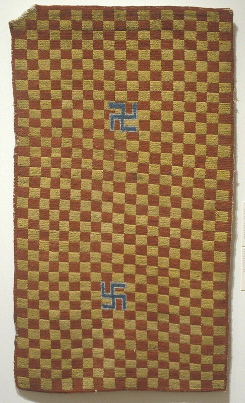 ‘Checkerboard Sleeping Rug (Khaden)’, late 19th century, Design/Decorative Art, Wool, Indianapolis Museum of Art at Newfields