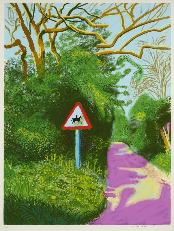 David Hockney, ‘The Arrival of Spring in Woldgate, East Yorkshire in 2011 – 5 May 2011,’, 2011, Print, IPad Print, DELAHUNTY