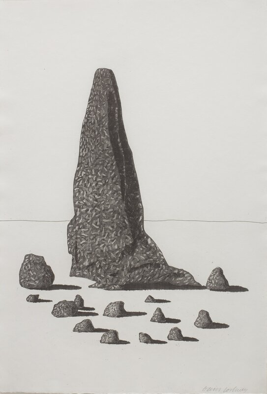 David Hockney, ‘The Sexton Disguised as a Ghost Stood Still as Stone’, 1969, Print, Etching, Joanna Bryant & Julian Page