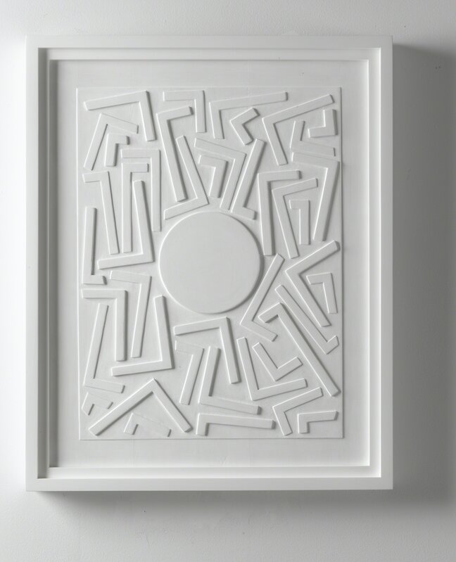 Stephen Antonakos, ‘Untitled Wood Relief (E-1)’, October 15-1987, Sculpture, White primer on wood, Bookstein Projects