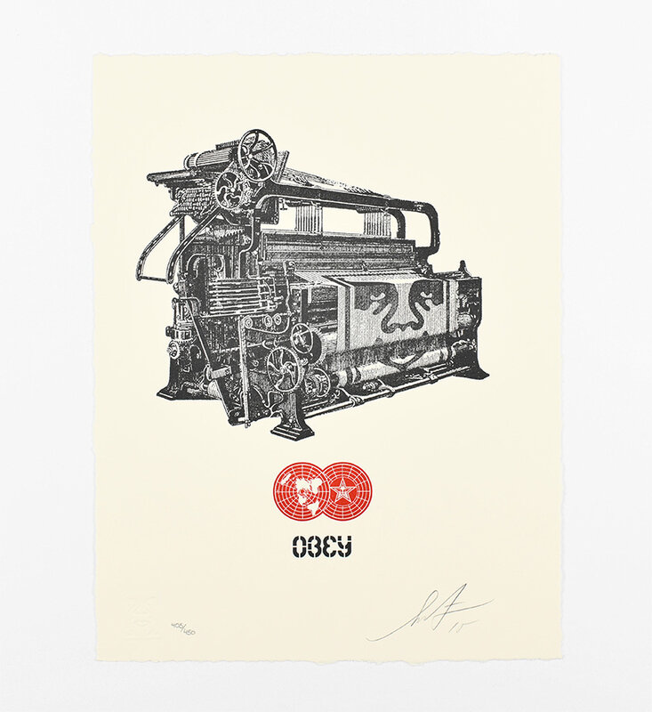 Shepard Fairey, ‘Obey Loom Letterpress’, 2015, Print, Speckletone paper, AYNAC Gallery