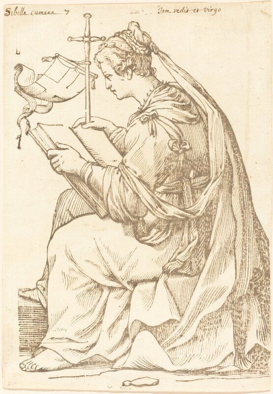 Jacques Stella, ‘Sibylla Cumana’, 1625, Print, Woodcut, National Gallery of Art, Washington, D.C.