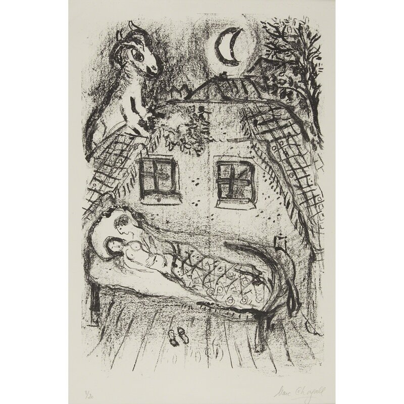 Marc Chagall, ‘La Nuit’, 1956, Print, Lithograph on Arches, Freeman's