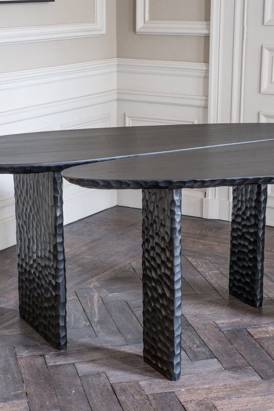 Kaspar Hamacher, ‘The Duo Table’, 2020, Design/Decorative Art, Fire sculpted chiseled solid ahorn, Spazio Nobile