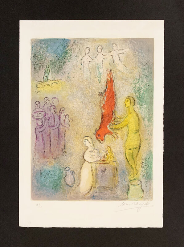 Marc Chagall, ‘Sacrifices Made to the Nymphs’, 1961, Print, Lithograph, Georgetown Frame Shoppe