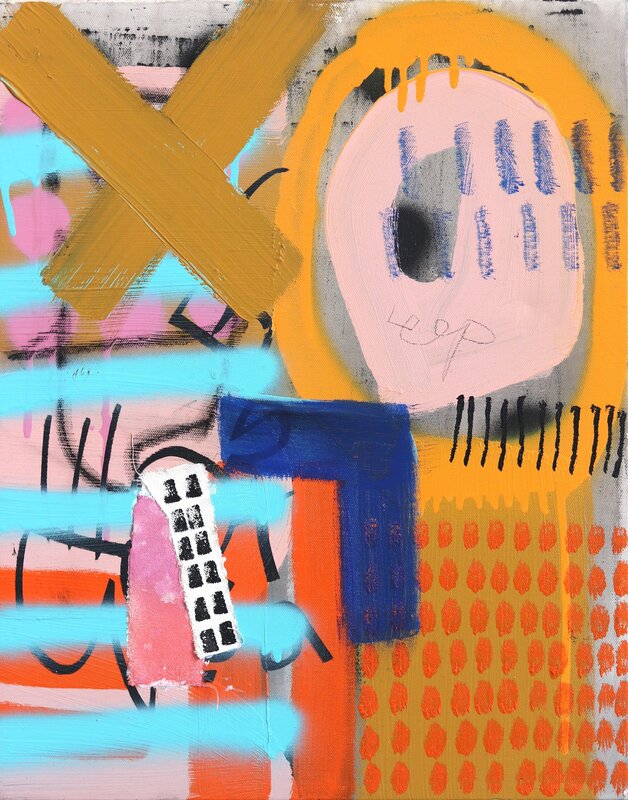 Sarah Svetlana, ‘She Got Third Degree Burns On the Pizza Rolls’, 2019, Painting, Mixed Media, Acrylic, Spray Paint on Canvas, Artspace Warehouse
