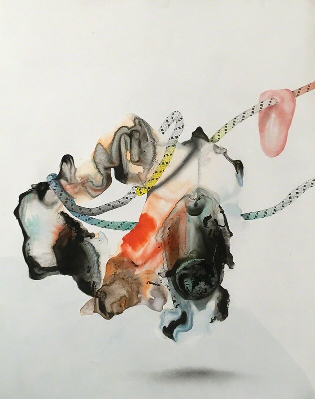 Benedikt Hipp, ‘Ocean's Crust (Calderit)’, 2019, Drawing, Collage or other Work on Paper, Indian ink and crayon on paper, Kadel Willborn