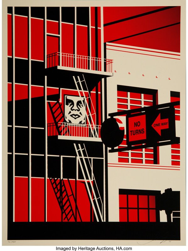 Shepard Fairey, ‘SF Fire Escape, from Billboard Series’, 2011, Print, Screenprint in colors on paper, Heritage Auctions