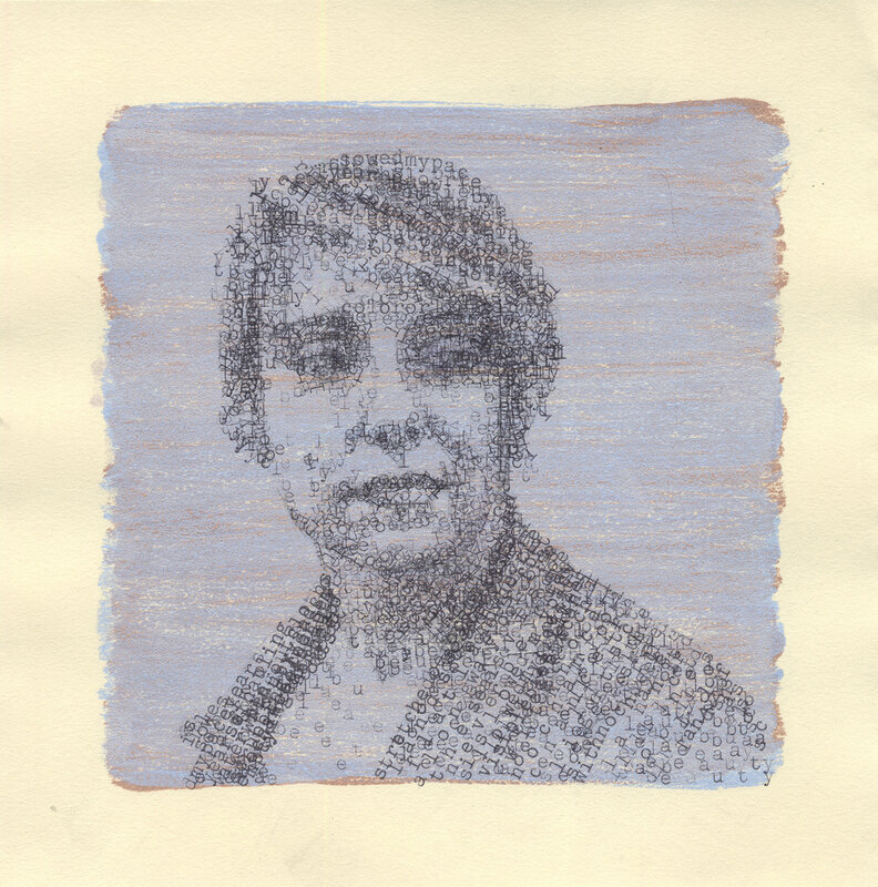 Leslie Nichols, ‘Barbara’, 2019, Drawing, Collage or other Work on Paper, Manual typewriter and printed acrylic, LeMieux