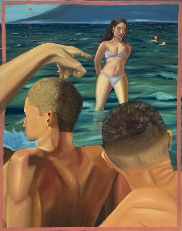 Israfil Ridhwan, ‘Italian Riviera’, 2021, Painting, Oil on linen canvas, Cuturi Gallery 