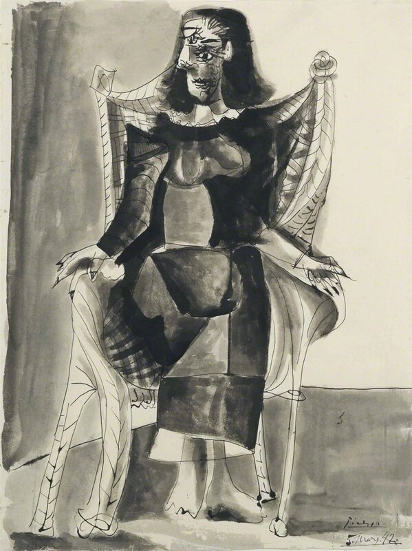 Pablo Picasso, ‘Femme assise (Dora Maar)’, 1942, Gouache, gray wash, and brush and pen and India ink on Japan paper, Christie's