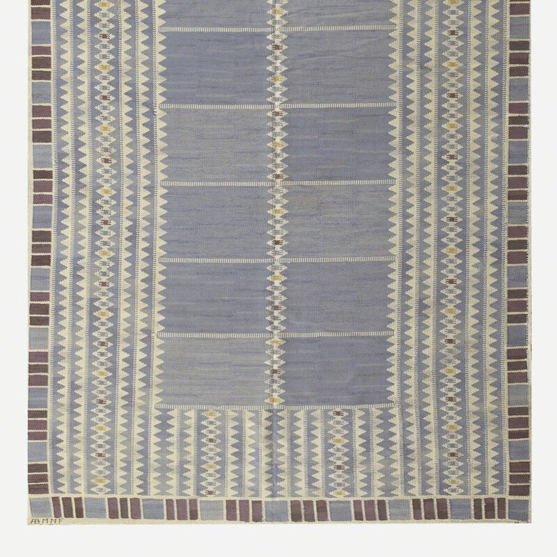 Barbro Nilsson, ‘Salerno flatweave carpet’, 1948, Textile Arts, Hand-woven wool, Rago/Wright/LAMA/Toomey & Co.