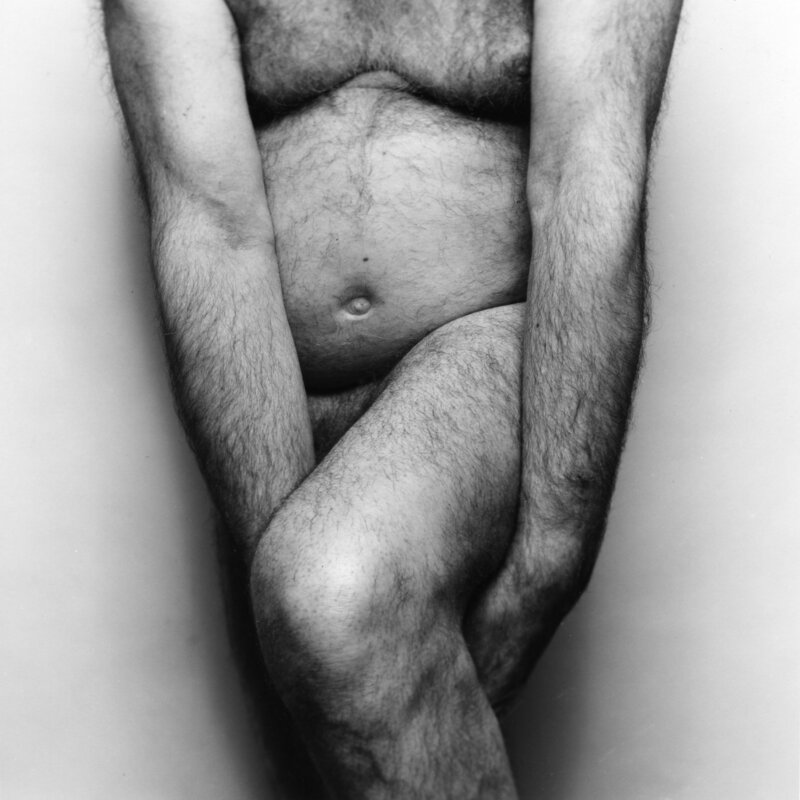 John Coplans, ‘Two Arms Holding Leg’, 1986, Photography, Vintage gelatin silver print, Joseph Bellows Gallery