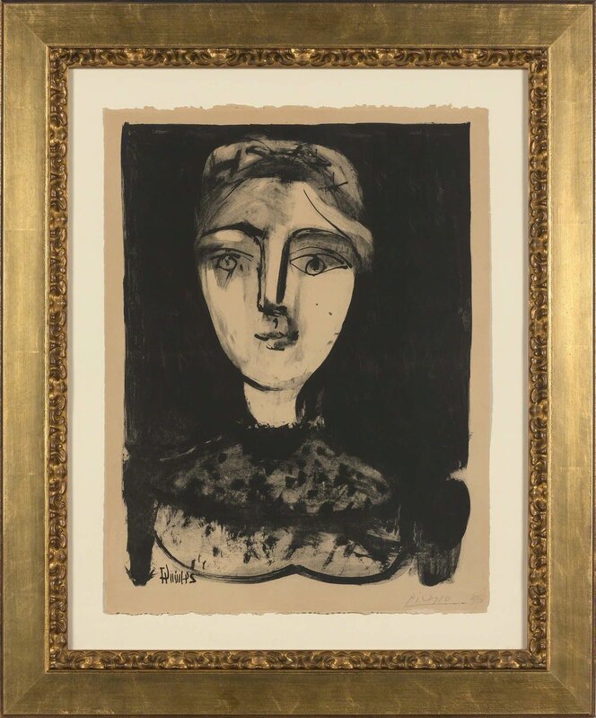 Pablo Picasso, ‘TÊTE DE JEUNE FEMME (B. 458; MOURLOT 106)’, 1947, Print, Lithograph, Doyle