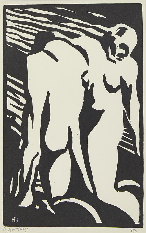 Horace Ascher Brodzky, ‘Expulsion’, 1914, Print, Linocut on wove, Roseberys