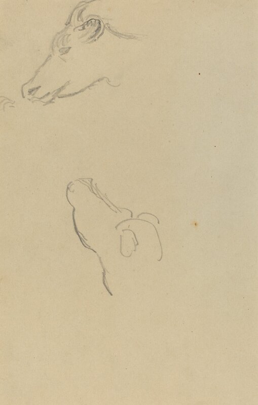 Paul Gauguin, ‘Head of a Cow [recto]’, 1884-1888, Drawing, Collage or other Work on Paper, Graphite on wove paper, National Gallery of Art, Washington, D.C.