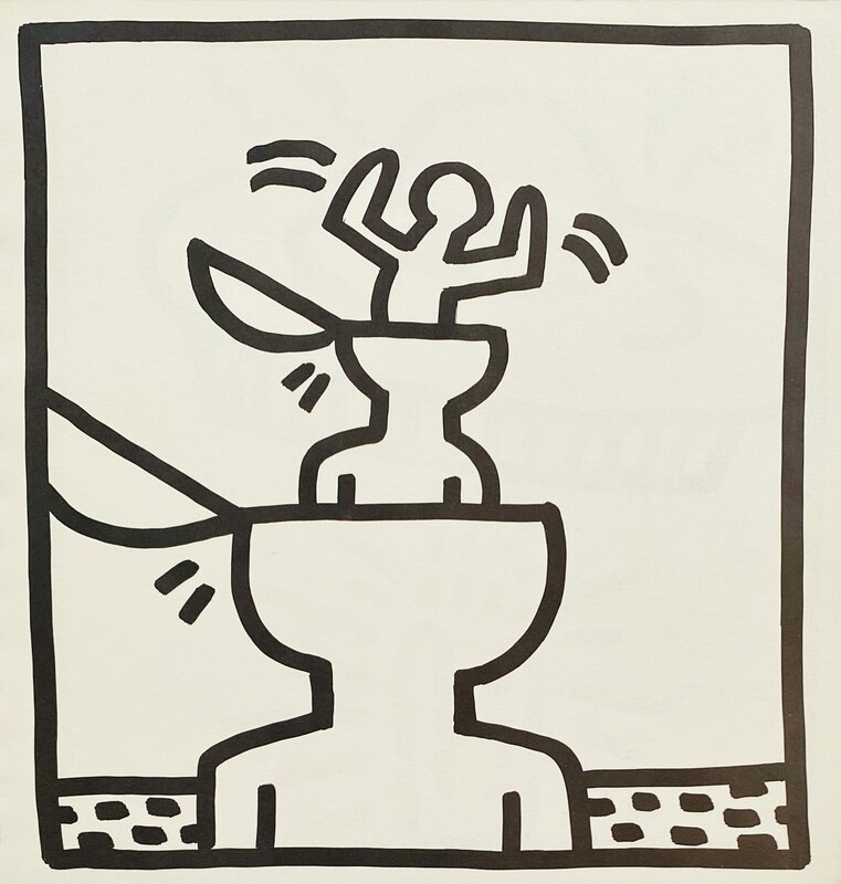 Keith Haring, ‘Keith Haring (untitled) Russian Tea Cups 1982’, 1982, Ephemera or Merchandise, Offset lithograph, Lot 180 Gallery