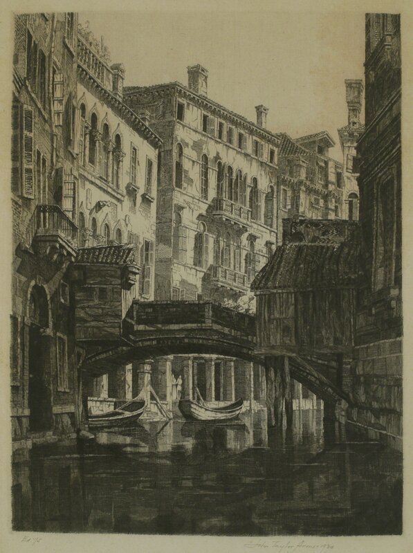 John Taylor Arms, ‘Rio del Santi Apostoli, Venice’, 1930, Print, Etching, Private Collection, NY