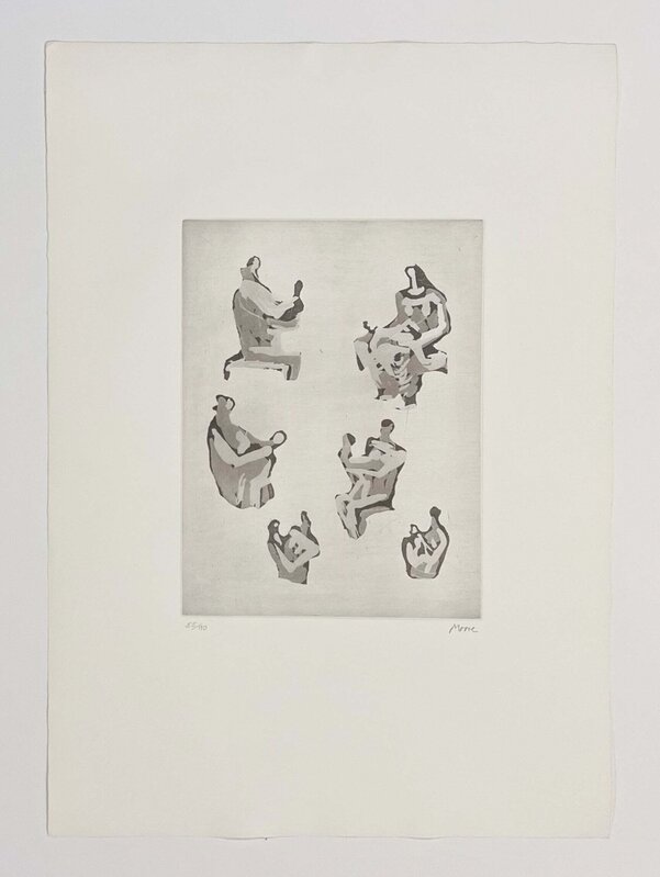 Henry Moore, ‘Six Mother and Child Studies’, 1976, Print, Etching and aquatint, Georgetown Frame Shoppe