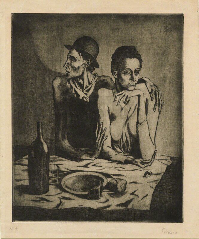Pablo Picasso, ‘The Frugal Repast’, 1904, Print, Etching on paper, Clark Art Institute