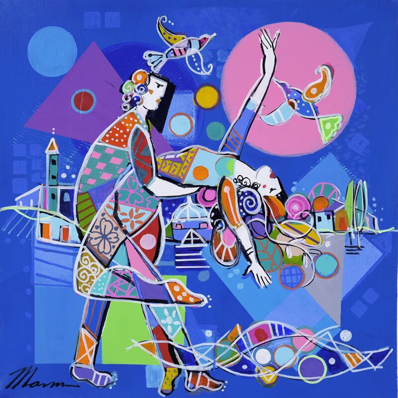 Isaac Maimon, ‘Dancing By The Moon’, 2017, Painting, Acrylic  on Canvas, Blue Gallery