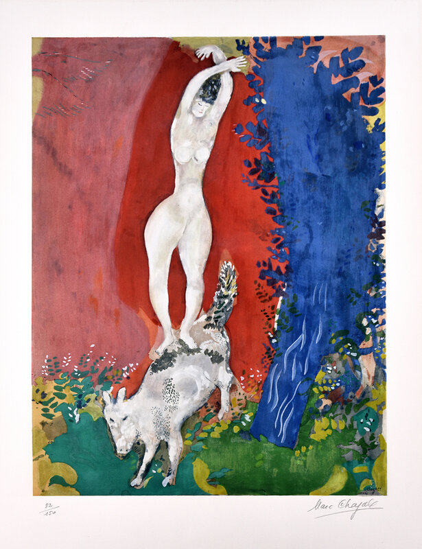 Marc Chagall, ‘Femme de Cirque (Circus Woman)’, c. 1960, Print, Color Lithograph with Pochoir, Masterworks Fine Art