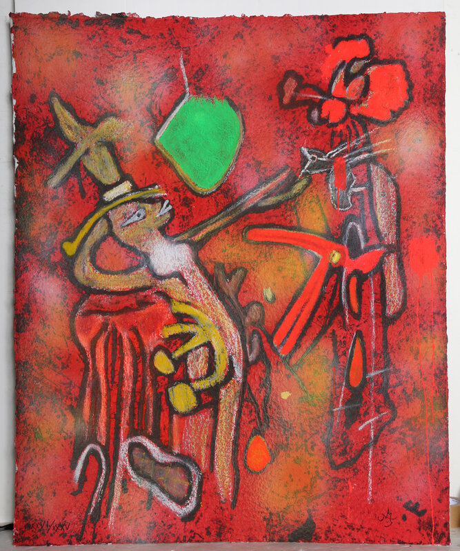 Roberto Matta, ‘The Eld of the World’, 2002, Print, Carborundum etching printed in colors, with hand-coloring in pastel and gouache on Hand-Made Paper, Artsy x Rago/Wright