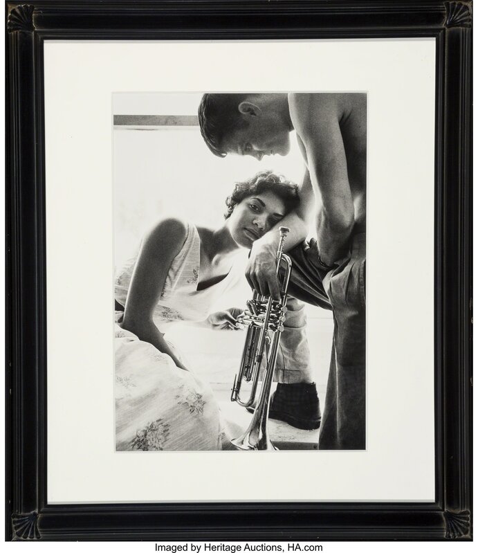William Claxton, ‘Halina and Chet Baker, Redondo Beach’, 1955, Photography, Gelatin silver, 1991, Heritage Auctions